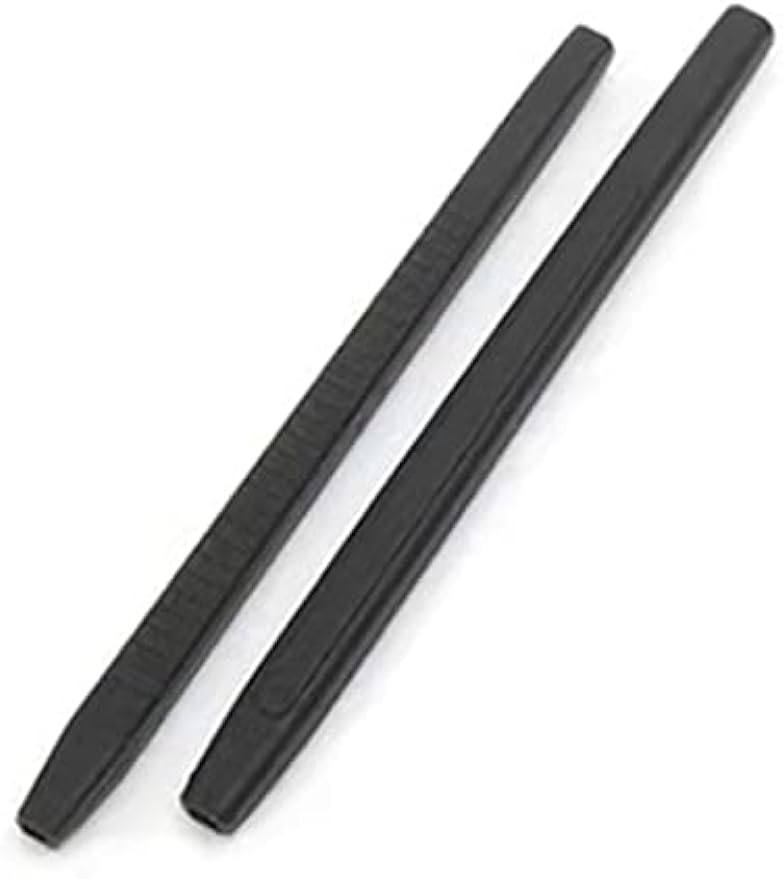 SHAMZBEST Silicone Rubber Anti-slip Eyeglass End Tips Ear Sock Pieces Tube Temple Sleeve for Glass Sunglass Eyeglasses TT006 (Black) 4pcs