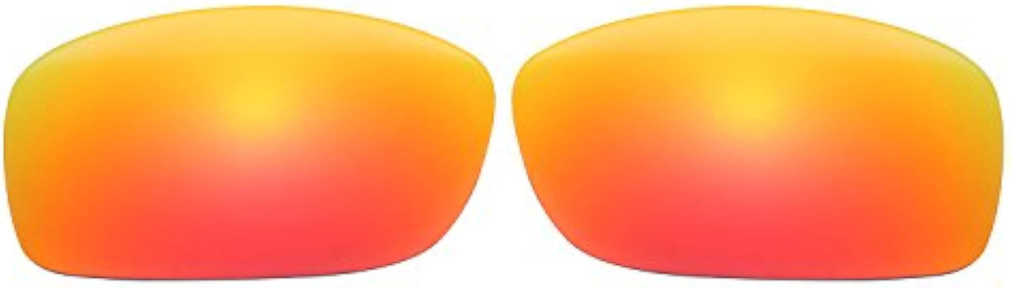 NicelyFit Replacement Lenses for Oakley Fives Squared Sunglasses (Iridium, Fire Red Polarized)