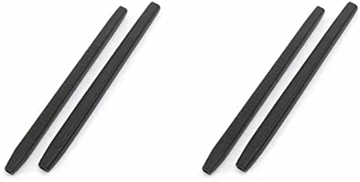 SHAMZBEST Silicone Rubber Anti-slip Eyeglass End Tips Ear Sock Pieces Tube Temple Sleeve for Glass Sunglass Eyeglasses TT006 (Black) 4pcs