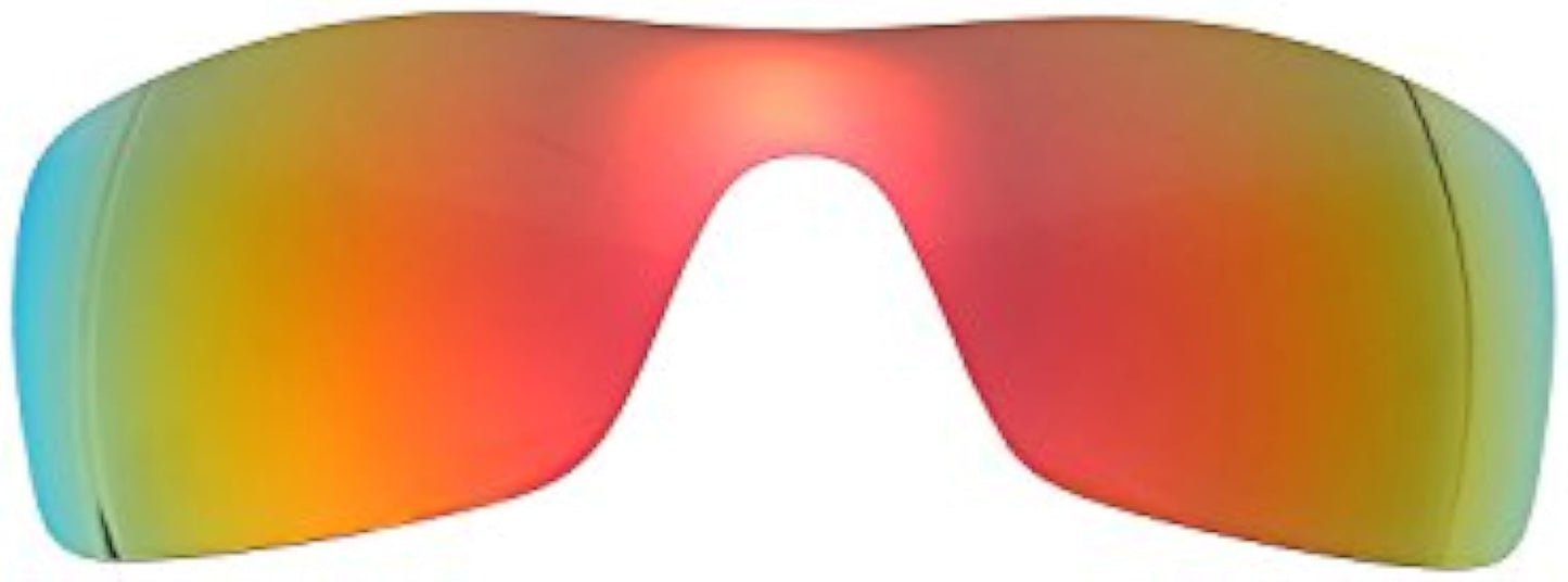 NicelyFit Polarized Replacement Lenses for Oakley Batwolf Sunglasses Glass Frame (Fire Red Mirror)