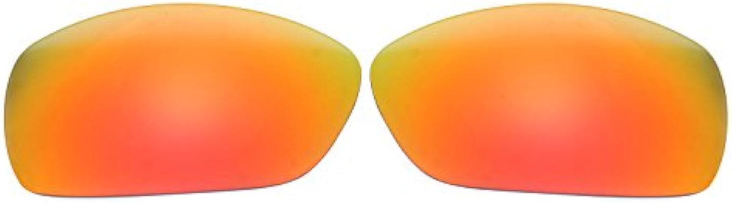 NicelyFit Polarized Replacement Lenses for Oakley Hijinx Sunglasses Glass Frames (Fire Red Mirrror)