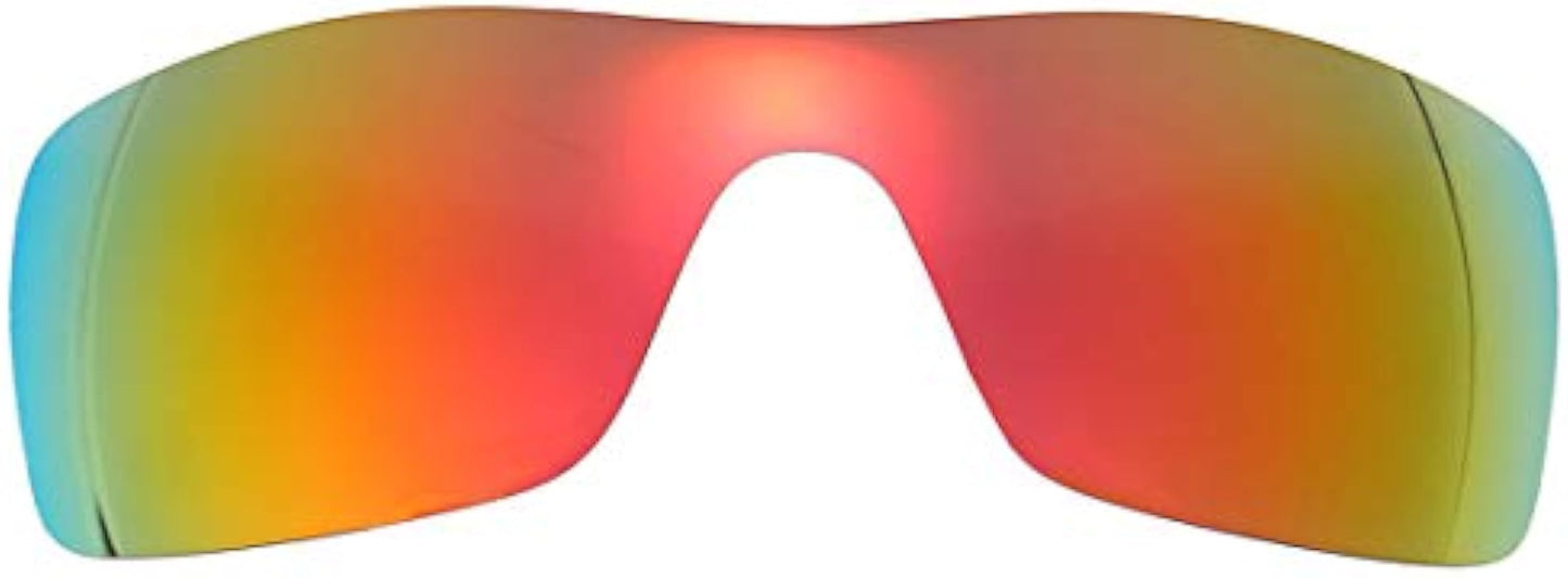 NicelyFit Polarized Replacement Lenses Shades for Oakley Batwolf Sunglasses Glass Frames (Pack of 4 - Black, Red, Blue, Titanium)