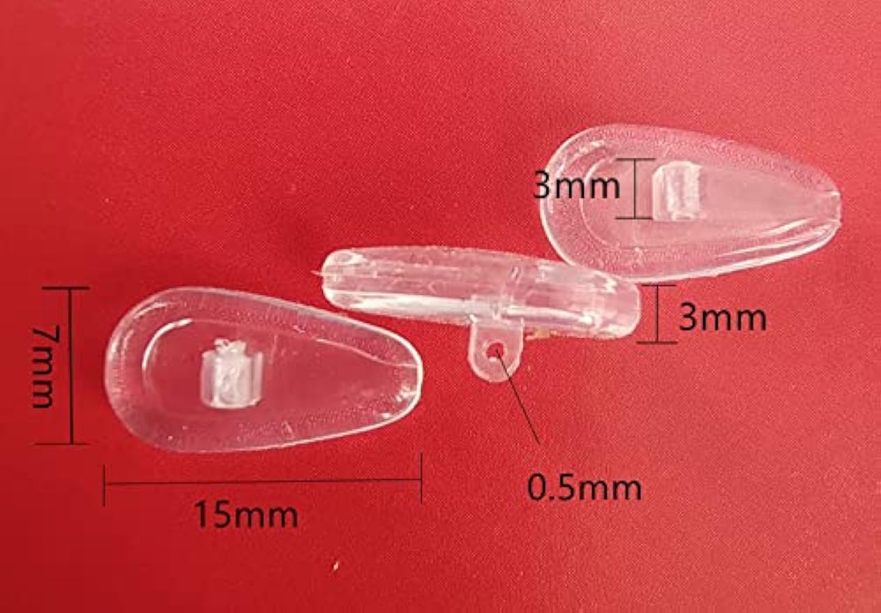 NicelyFit Lot of 6 Pairs Clear Screw-In Nose Pads w Air Cushion for Oakley Eye Glass Eyeglass Sunglass Frames 15mm x 7mm