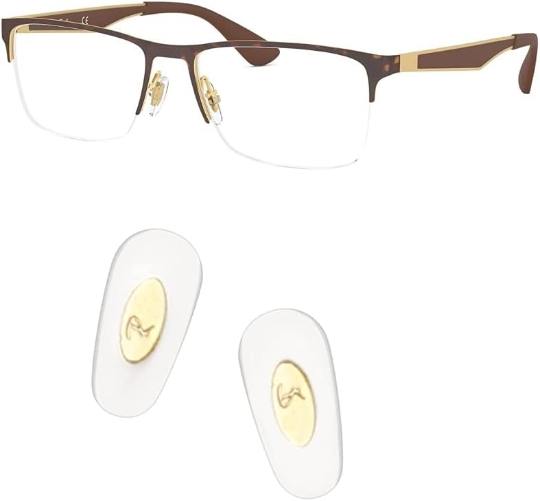 HiCycle2 Replacement Push-in Nose Pads14mm for RB6335 Glasses Repair Kits Small Size Bonus Lens Cloth (Silver 14mm)