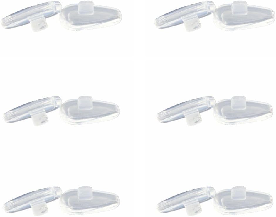 Caulo Airbag Clip On Nose Pads Compatible w Oakley Glasses Sunglasses OX5087 OX5113 OX5120 OX3127 OX3204 OX3222 OX5119 OX5122 OX5094 OO6005 OO4145 OO4147 etc (Clear - 2 Pairs)
