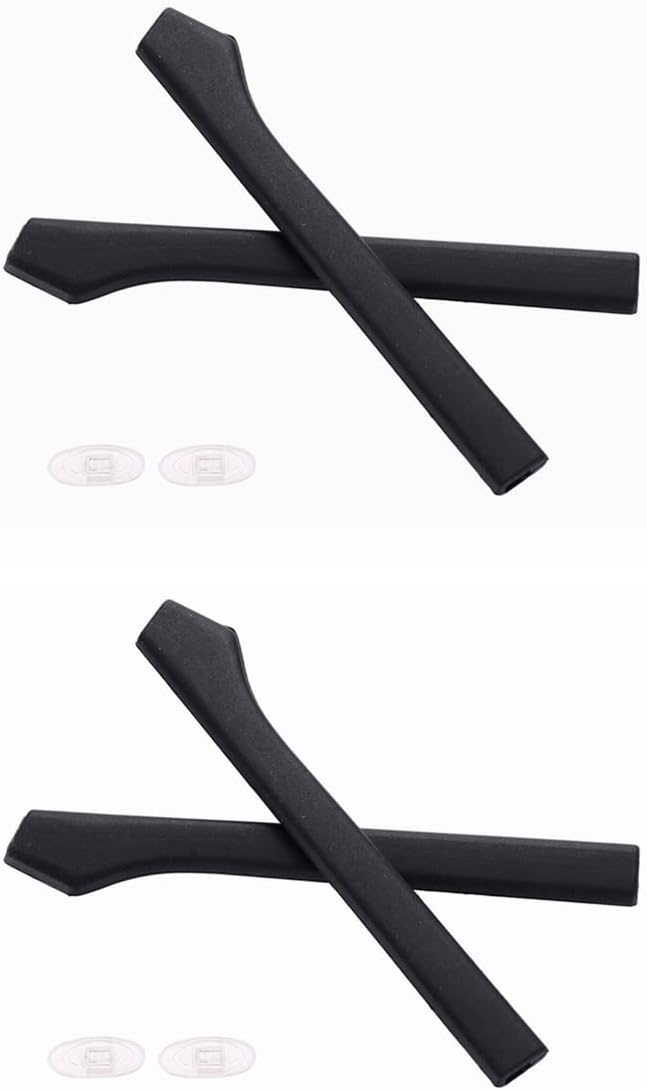 Caulo Replacement Temple Ear Socks and Nose Pads Kit Compatible with Oakley Boomstand OX5042 Glass Sunglass Frames (Black Earsocks Only - 1 Pair)