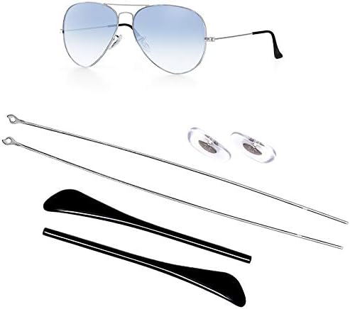 Compatible/Replacement for Ray-Ban 3025 Aviator Sunglasse Temple Arms Nose Pads Temple Tips if Applicable (Gold)