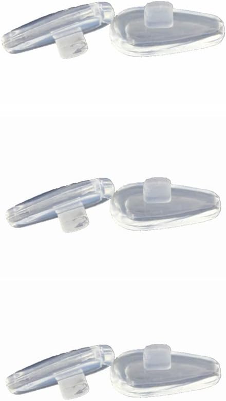 Caulo Airbag Clip On Nose Pads Compatible w Oakley Glasses Sunglasses OX5087 OX5113 OX5120 OX3127 OX3204 OX3222 OX5119 OX5122 OX5094 OO6005 OO4145 OO4147 etc (Clear - 2 Pairs)