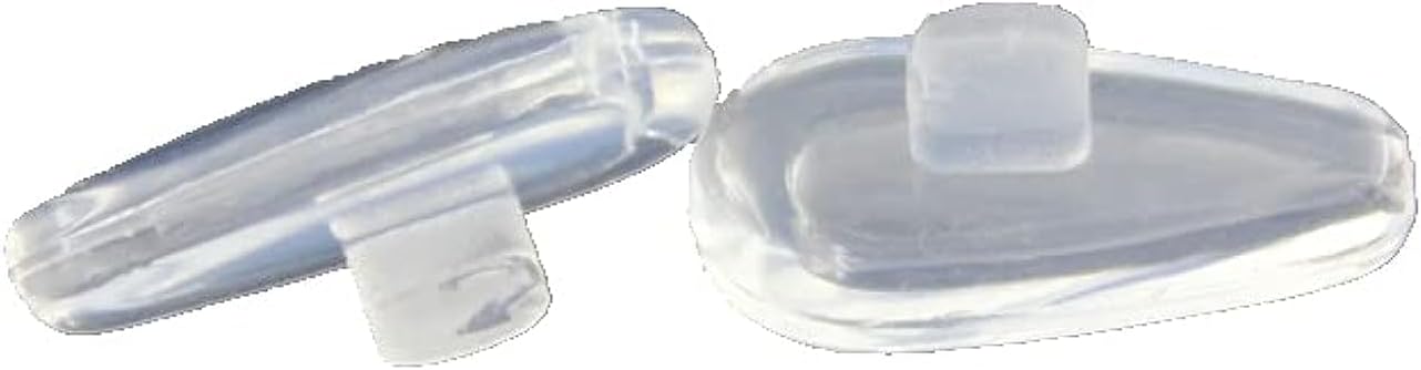 Caulo Airbag Clip On Nose Pads Compatible w Oakley Glasses Sunglasses OX5087 OX5113 OX5120 OX3127 OX3204 OX3222 OX5119 OX5122 OX5094 OO6005 OO4145 OO4147 etc (Clear - 2 Pairs)