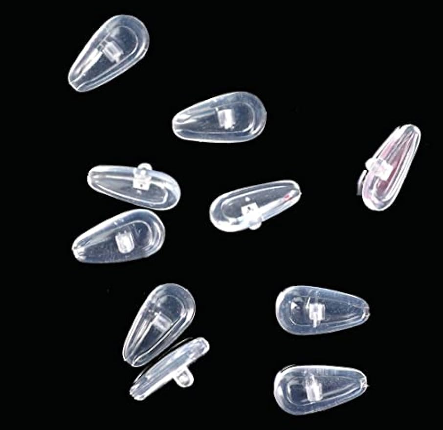 NicelyFit Lot of 6 Pairs Clear Screw-In Nose Pads w Air Cushion for Oakley Eye Glass Eyeglass Sunglass Frames 15mm x 7mm