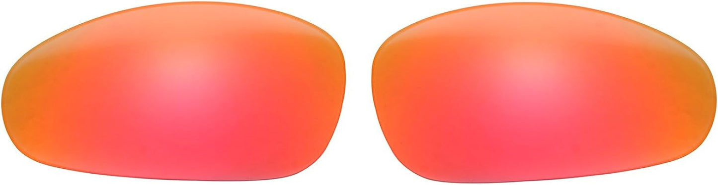 NicelyFit Polarized Replacement Lenses for Oakley Juliet Sunglasses Glass Frame (Fire Red Mirror)