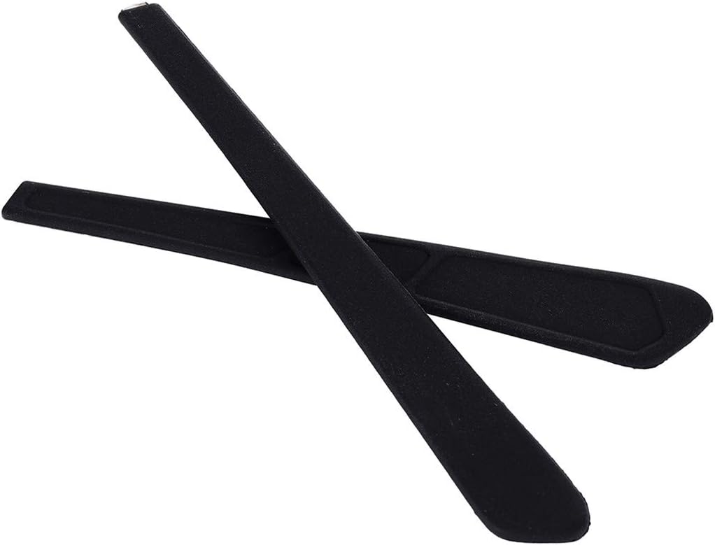 Caulo Replacement Kit of Temple Ear Socks and Nose Pads Compatible with Oakley Gasser 0.5 OX5088 Glass Eyeglass Frames (Black w Clear Nose Pads - 1 Set)