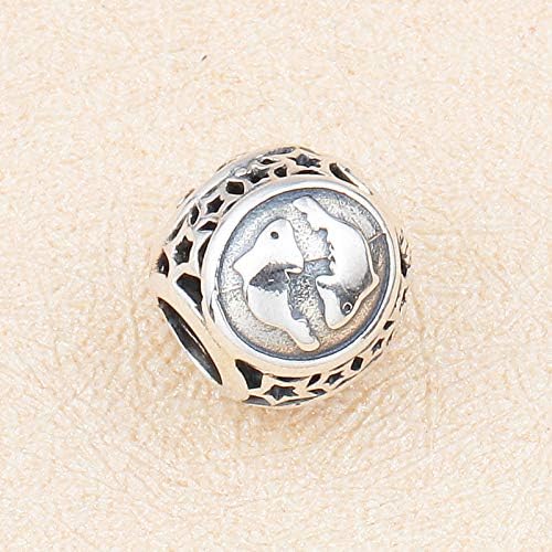 NicelyFit 925 Sterling Silver Zodiac Constellation Sign Bead Charm fit Pandora Chamilia Bracelet Necklace (Virgo)