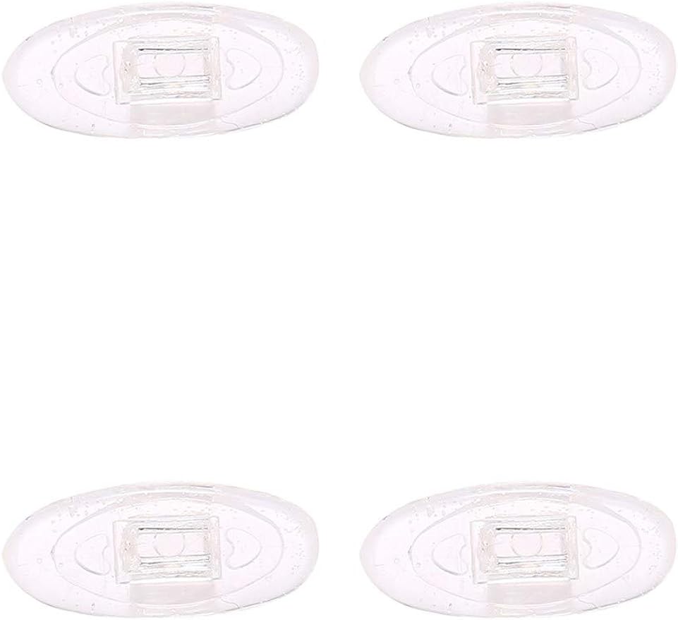 NicelyFit Clear Push-on Nose Pads for Oakley Eyeglass Frames OX5079 OX5038 OX5066 OX5088 OX3102 OX5040 OX5042 etc. (Clear - 2 Pairs)