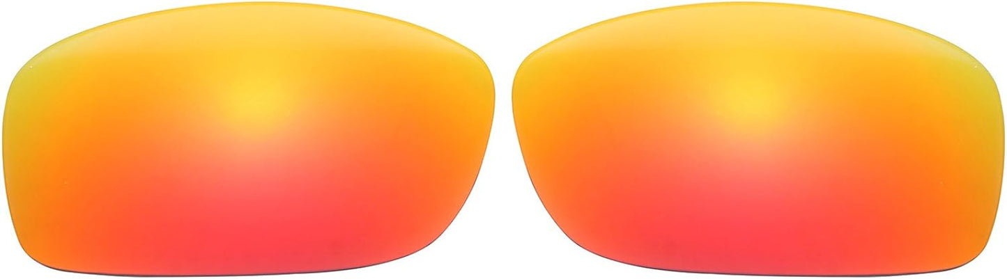 NicelyFit Replacement Lenses for Oakley Fives Squared Sunglasses (Iridium, Fire Red Polarized)
