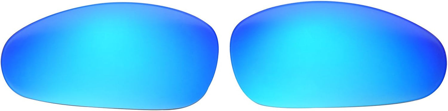 NicelyFit Polarized Replacement Lenses for Oakley Juliet Sunglasses Glass Frame (Ice Blue Mirror)