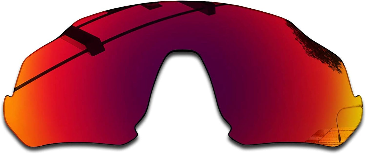 SEEABLE Premium Polarized Mirror Replacement Lenses & Rubber Kit for Oakley Flight Jacket OO9401 Sunglasses