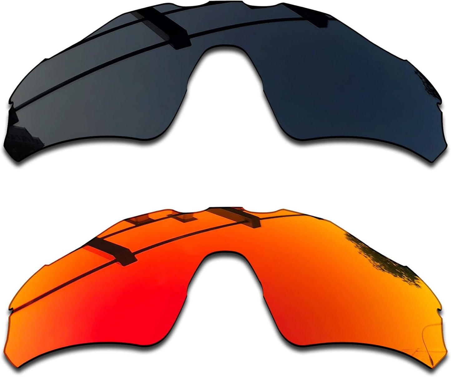 SEEABLE Premium Polarized Mirror Replacement Lenses & Rubber Kit for Oakley Radar EV Path OO9208 Sunglasses
