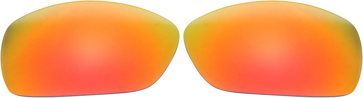 NicelyFit Polarized Replacement Lenses for Oakley Hijinx Sunglasses Glass Frames (Fire Red Mirrror)
