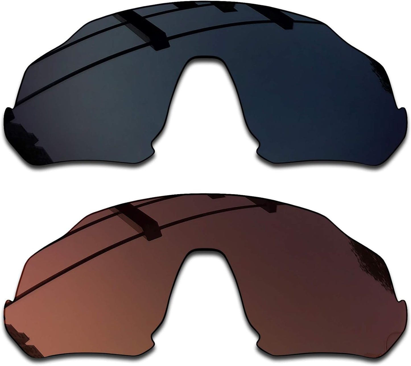 SEEABLE Premium Polarized Mirror Replacement Lenses & Rubber Kit for Oakley Flight Jacket OO9401 Sunglasses