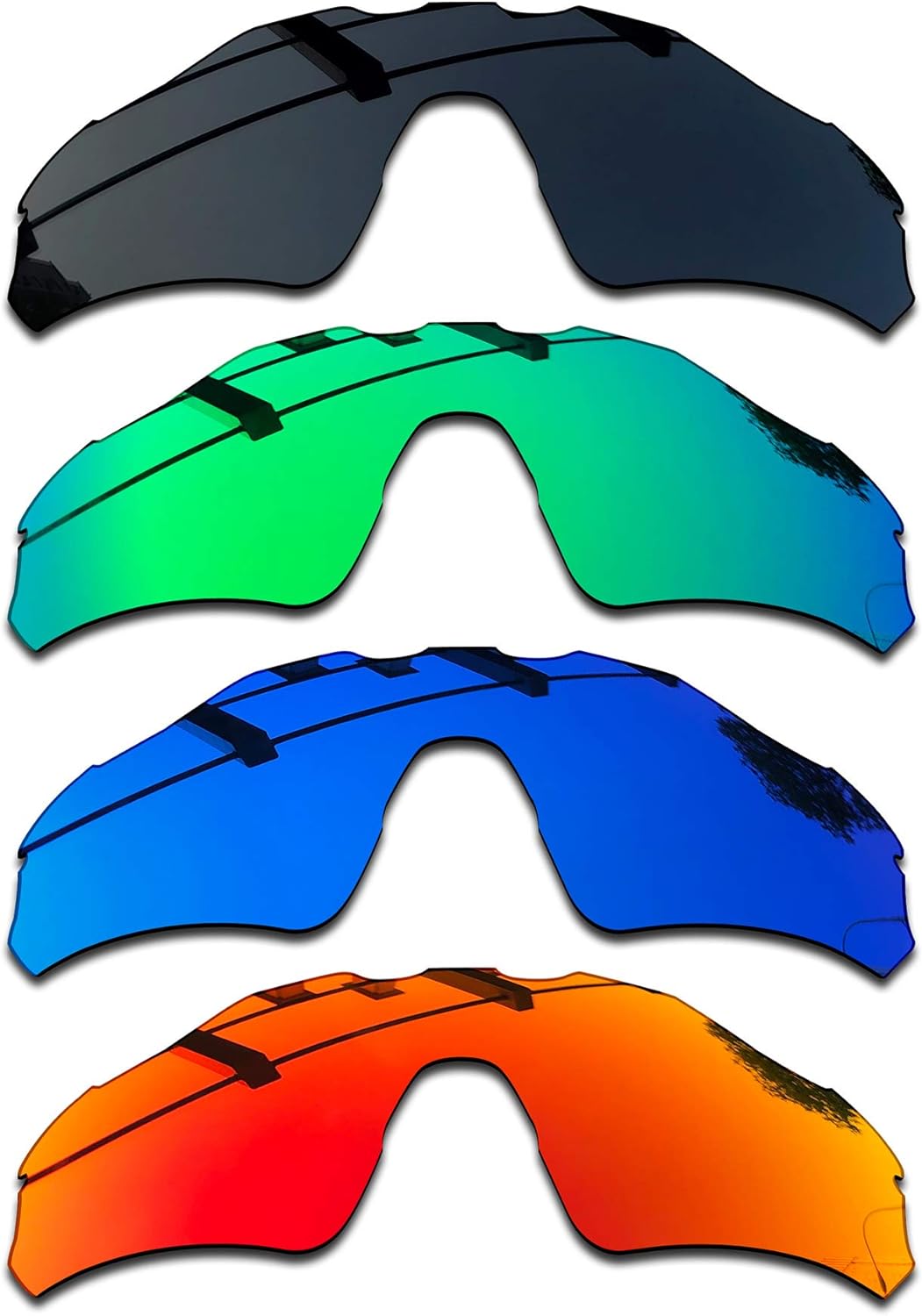 SEEABLE Premium Polarized Mirror Replacement Lenses & Rubber Kit for Oakley Radar EV Path OO9208 Sunglasses