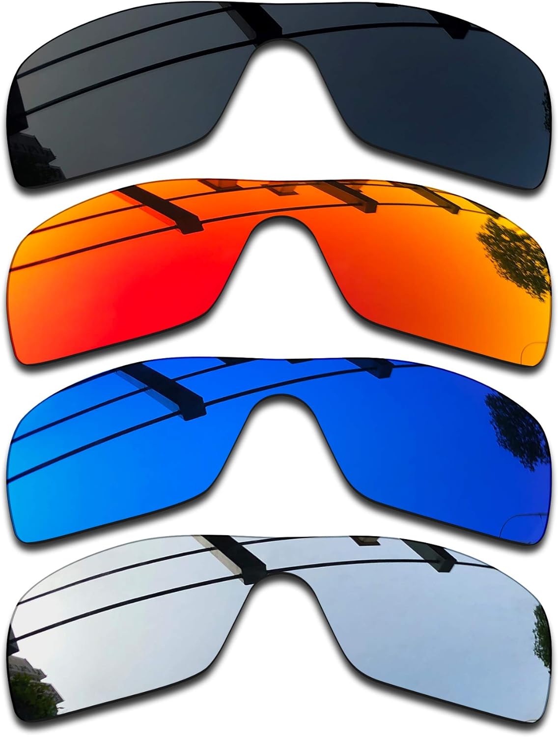 SEEABLE Premium Polarized Mirror Replacement Lenses for Oakley Batwolf OO9101 Sunglasses