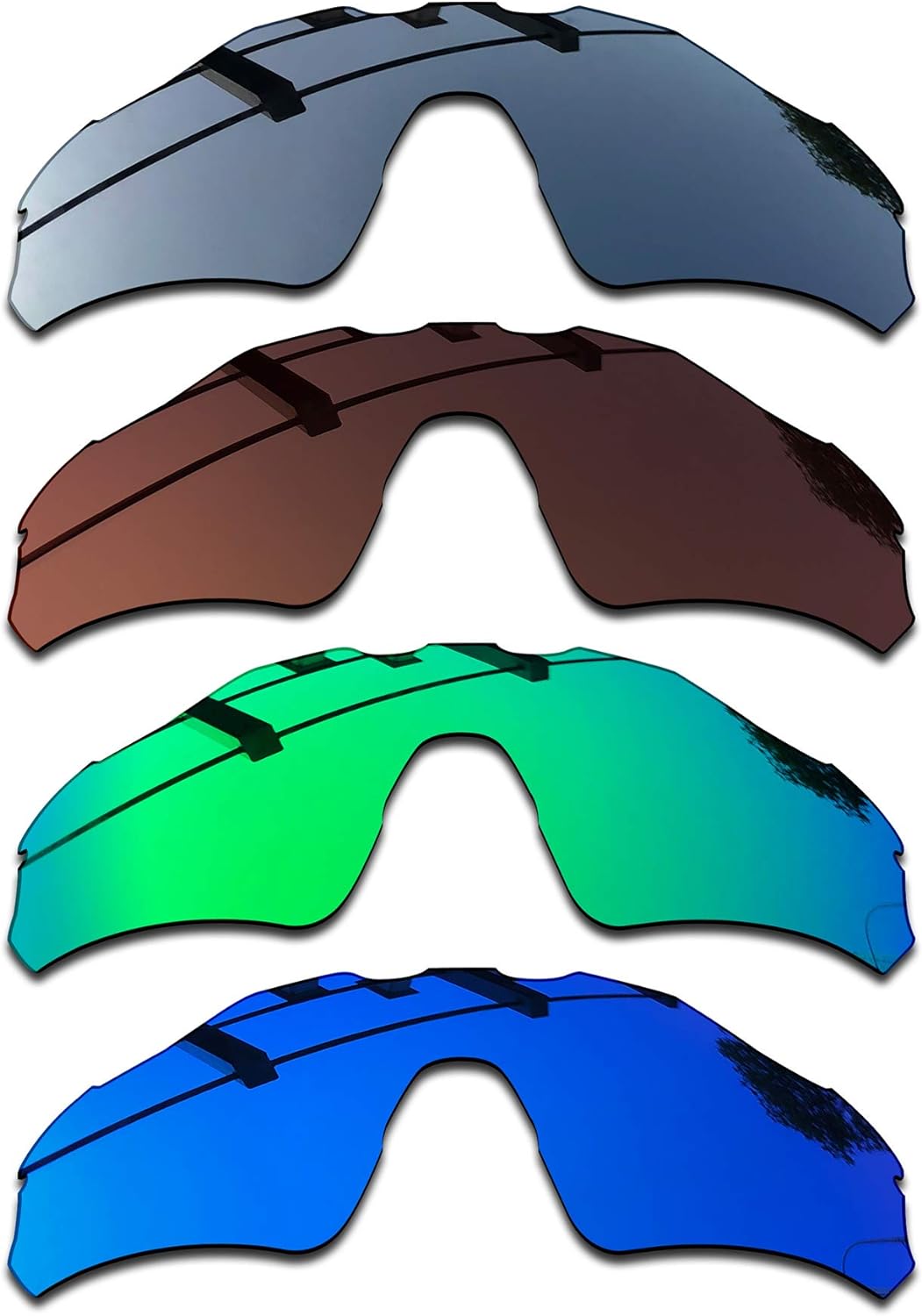 SEEABLE Premium Polarized Mirror Replacement Lenses & Rubber Kit for Oakley Radar EV Path OO9208 Sunglasses
