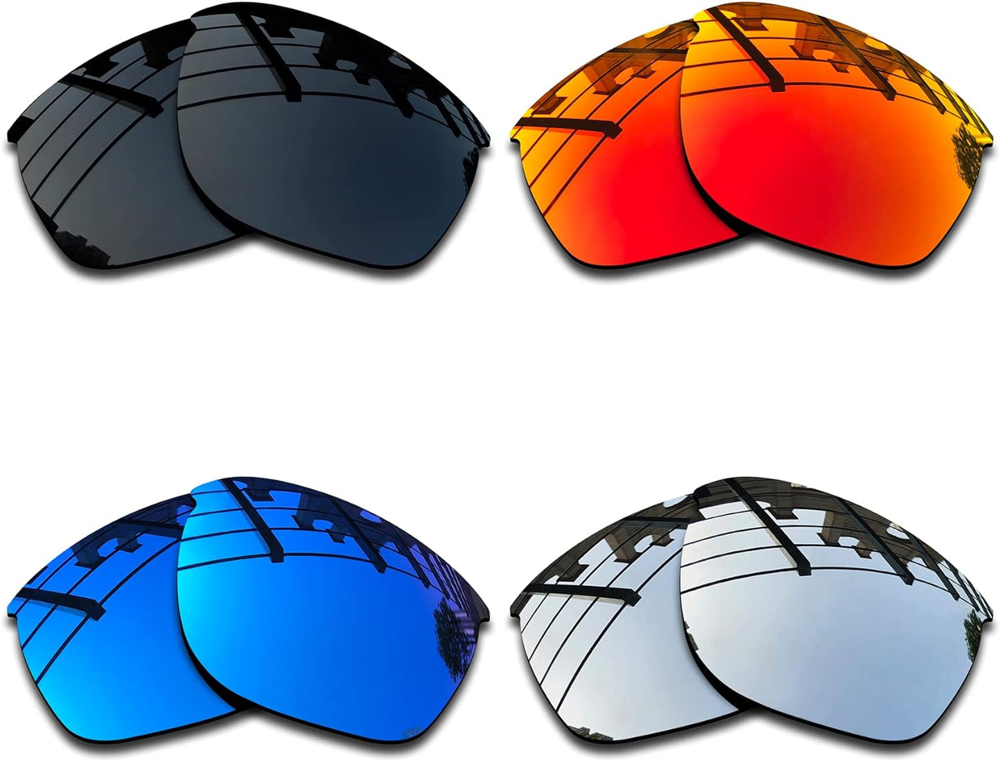 SEEABLE Premium Polarized Mirror Replacement Lenses for Oakley Sliver Edge Asian Fit OO9414 Sunglasses