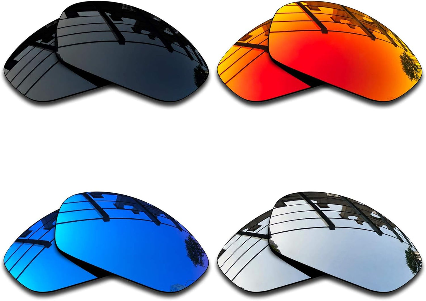 SEEABLE Premium Polarized Mirror Replacement Lenses for Oakley Split Jacket OO9099 sunglasses