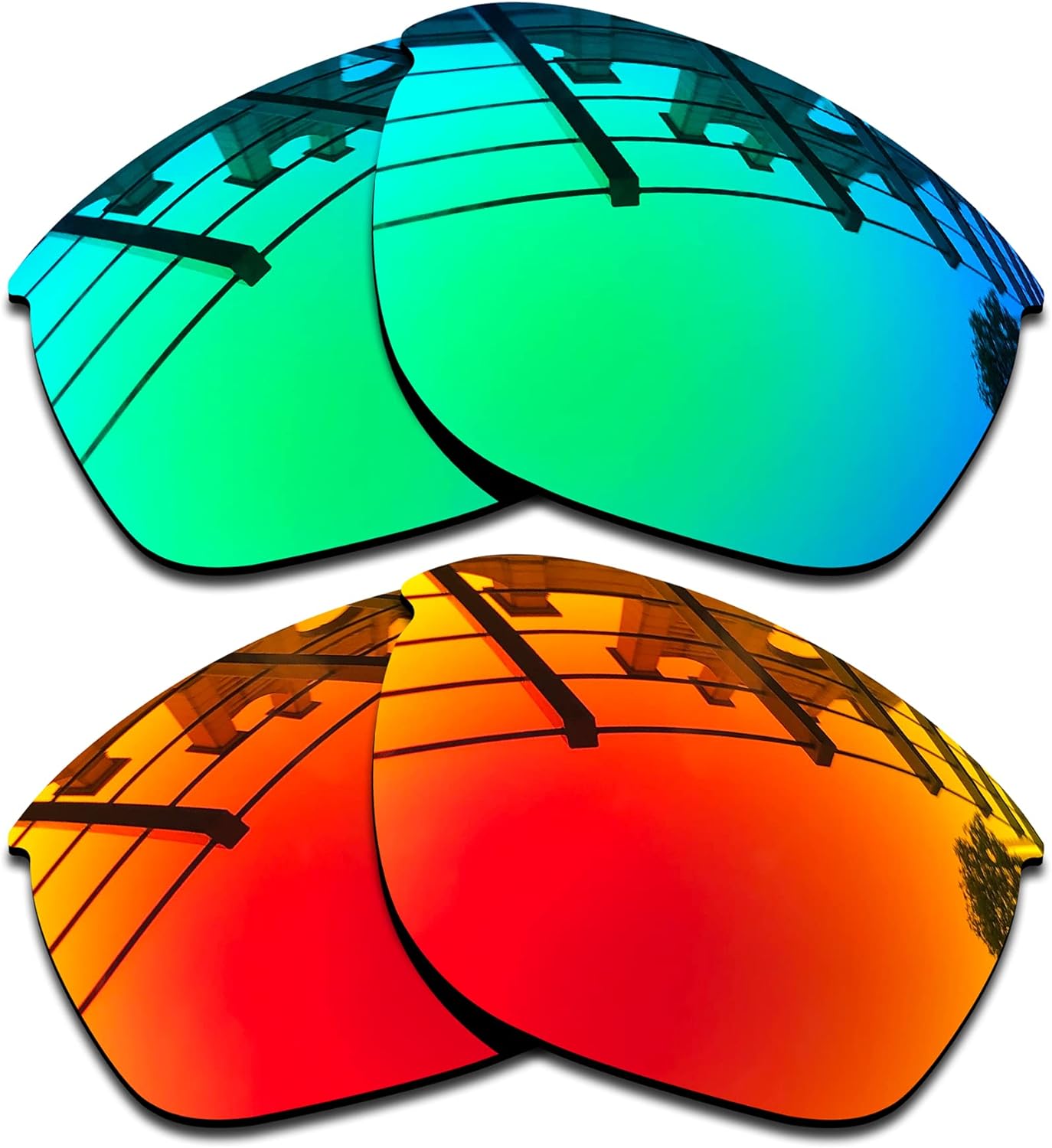 SEEABLE Premium Polarized Mirror Replacement Lenses for Oakley Sliver Edge Asian Fit OO9414 Sunglasses