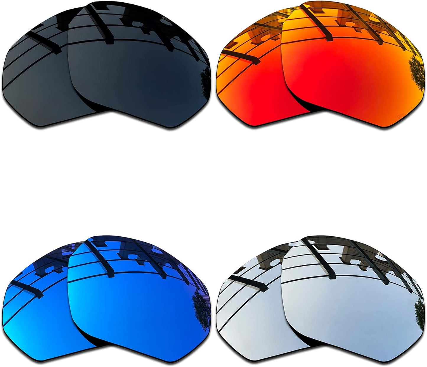 SEEABLE Premium Polarized Mirror Replacement Lenses for Oakley Plazma OO9019 Sunglasses