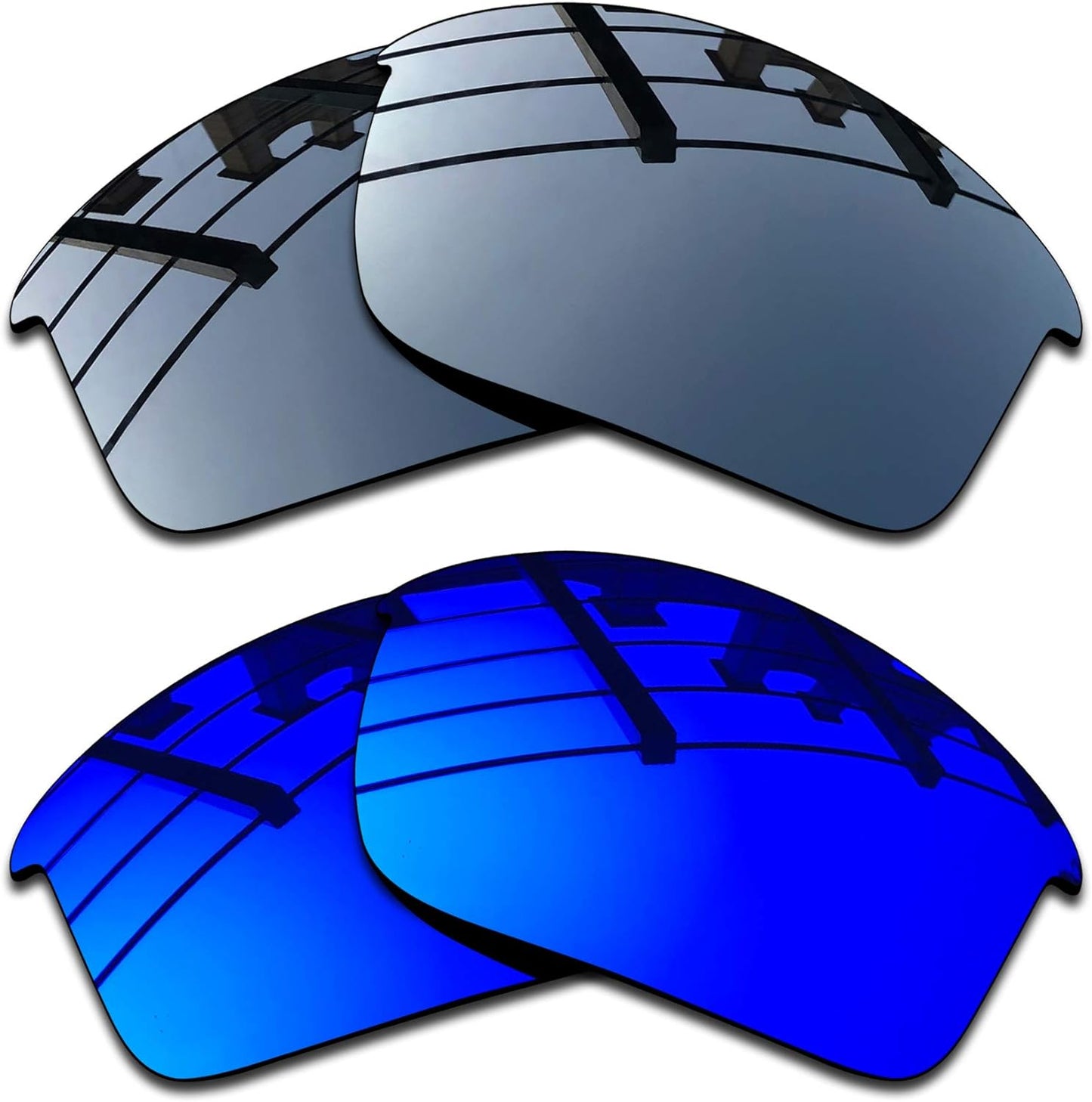 SEEABLE Premium Polarized Mirror Replacement Lenses & Nose Piece for Oakley Flak Jacket Sunglasses