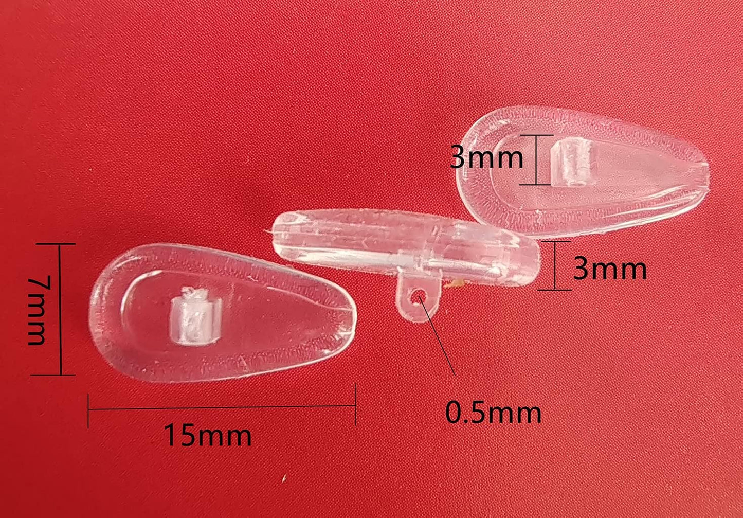 Lot of 3 Pairs Clear Screw-In Nose Pads w Air Cushion for Oakley Eye Glass Eyeglass Sunglass Frames NicelyFit