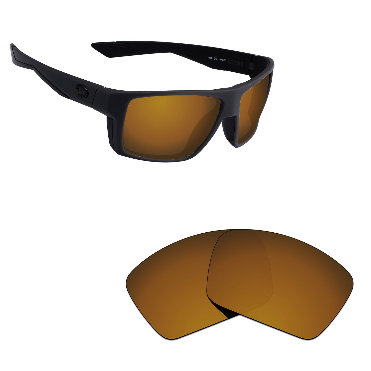 Hawkry Polarized Replacement Lens for - Costa Del Mar Bloke Sunglass - Options