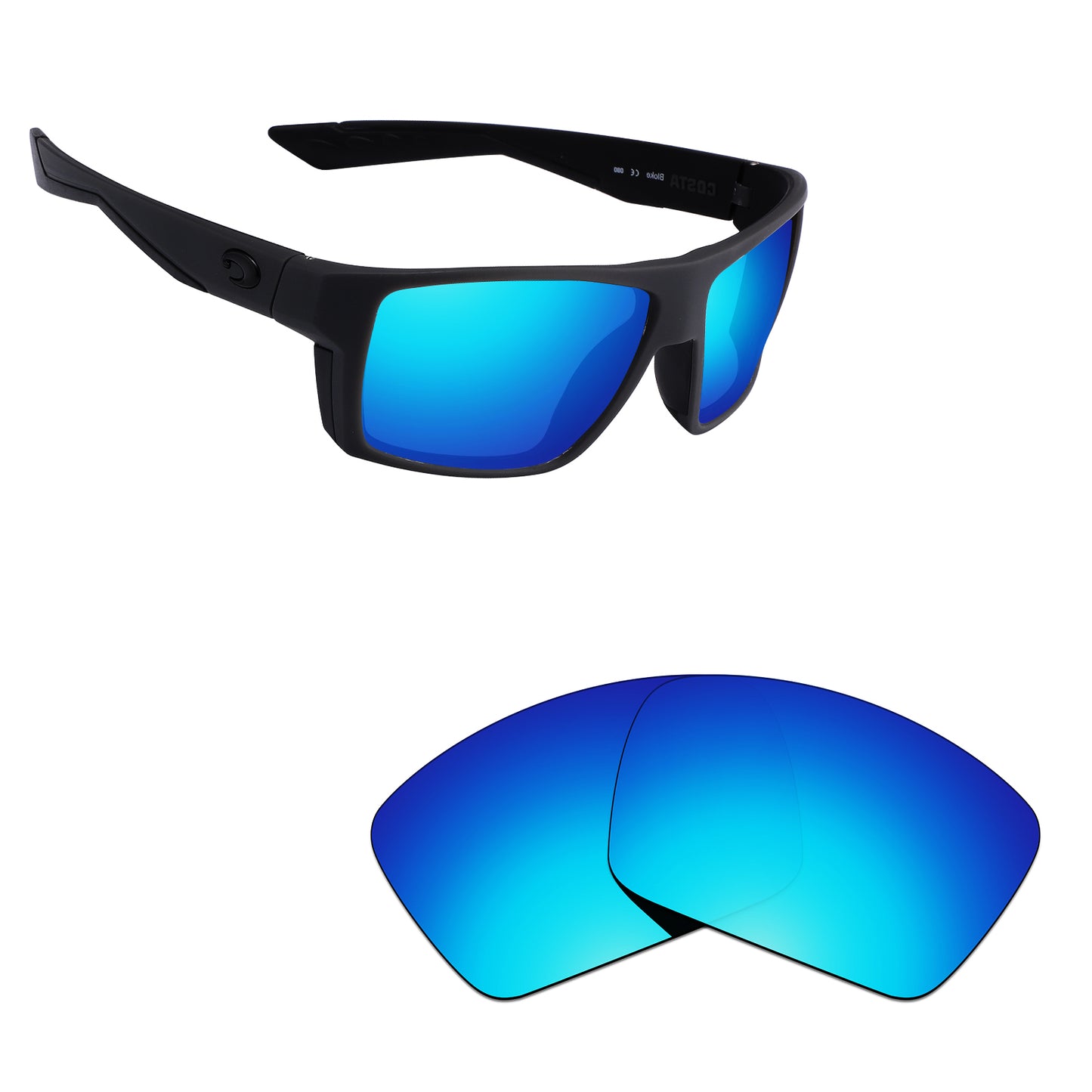 Hawkry Polarized Replacement Lens for - Costa Del Mar Bloke Sunglass - Options