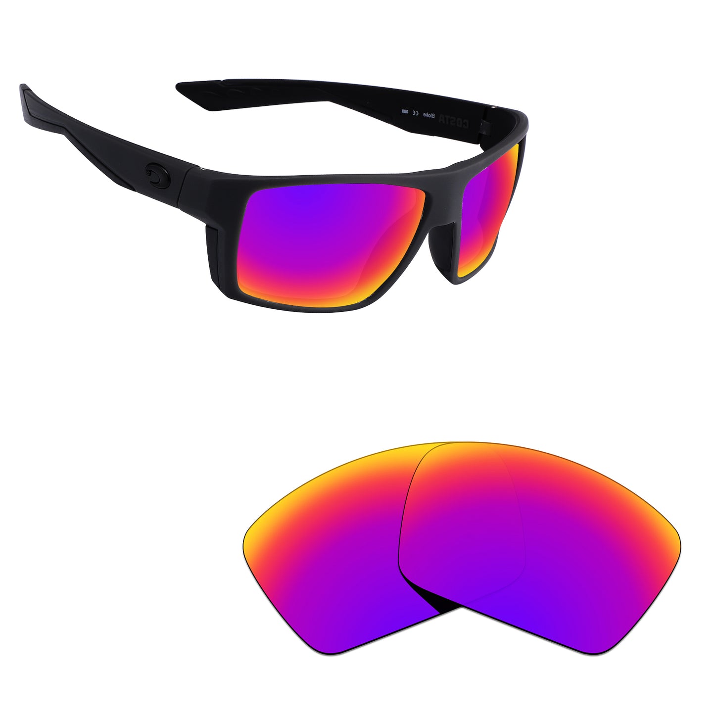Hawkry Polarized Replacement Lens for - Costa Del Mar Bloke Sunglass - Options