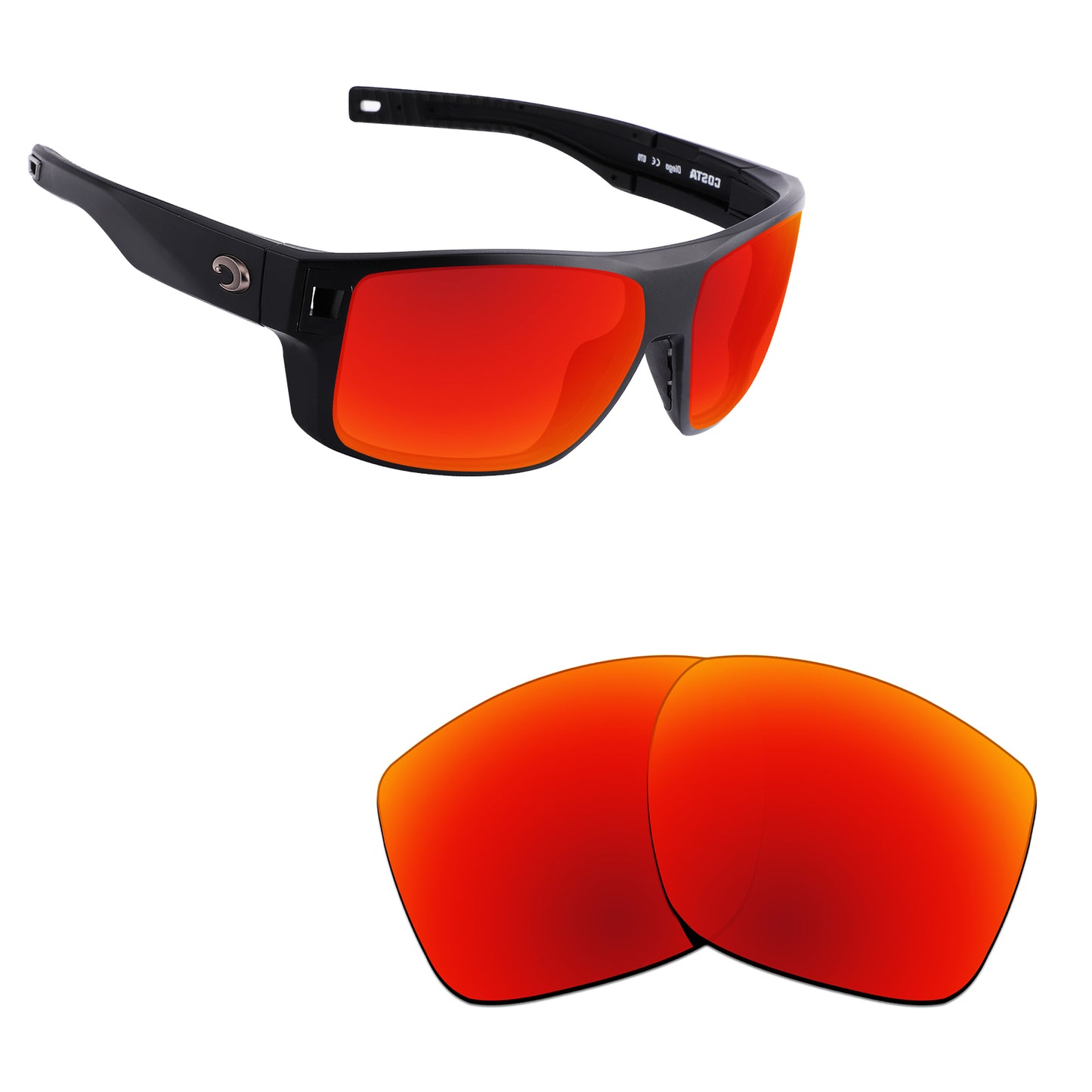 Hawkry Polarized Replacement Lens for - Costa Del Mar Diego Sunglass - Options