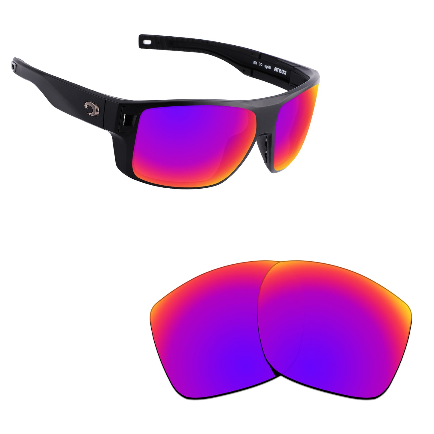 Hawkry Polarized Replacement Lens for - Costa Del Mar Diego Sunglass - Options