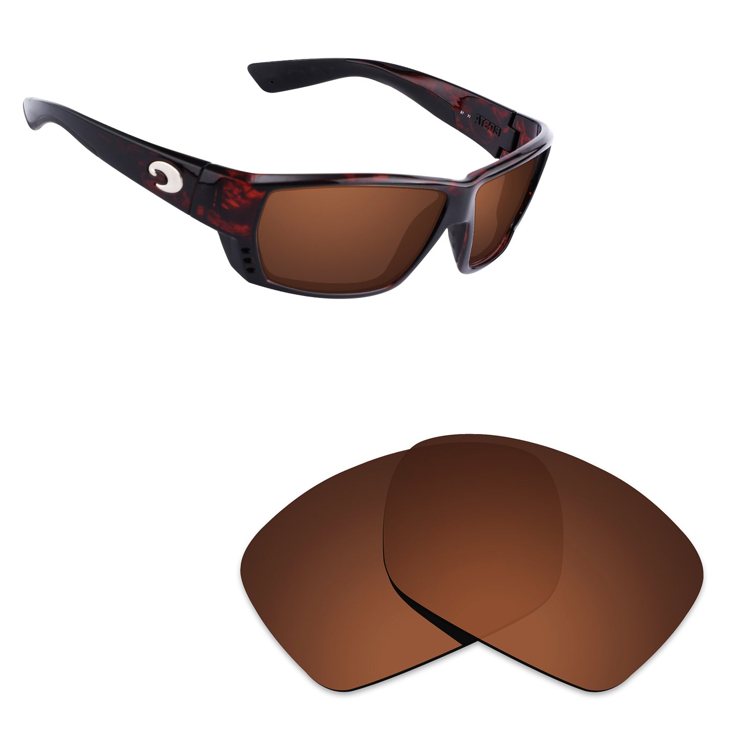 Hawkry Polarized Replacement Lens for-Costa Del Mar Tuna Alley Sunglass-Options