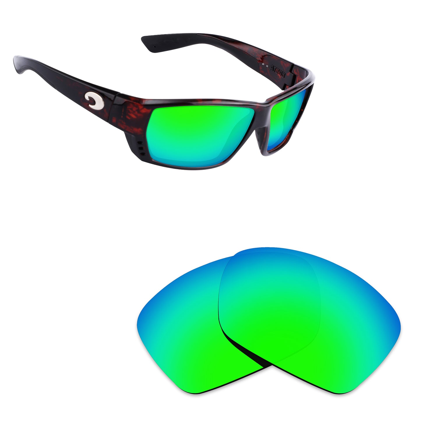 Hawkry Polarized Replacement Lens for-Costa Del Mar Tuna Alley Sunglass-Options