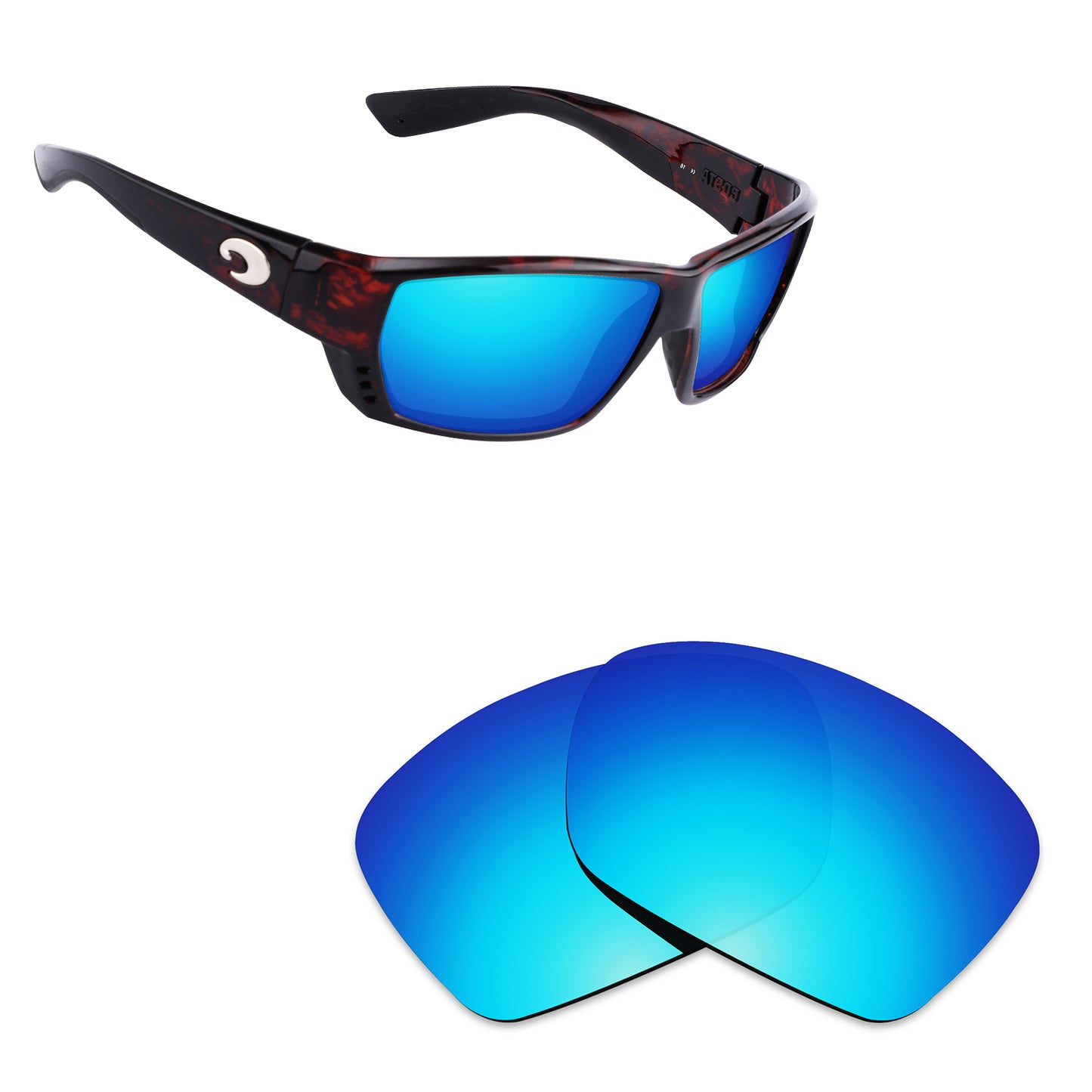 Hawkry Polarized Replacement Lens for-Costa Del Mar Tuna Alley Sunglass-Options
