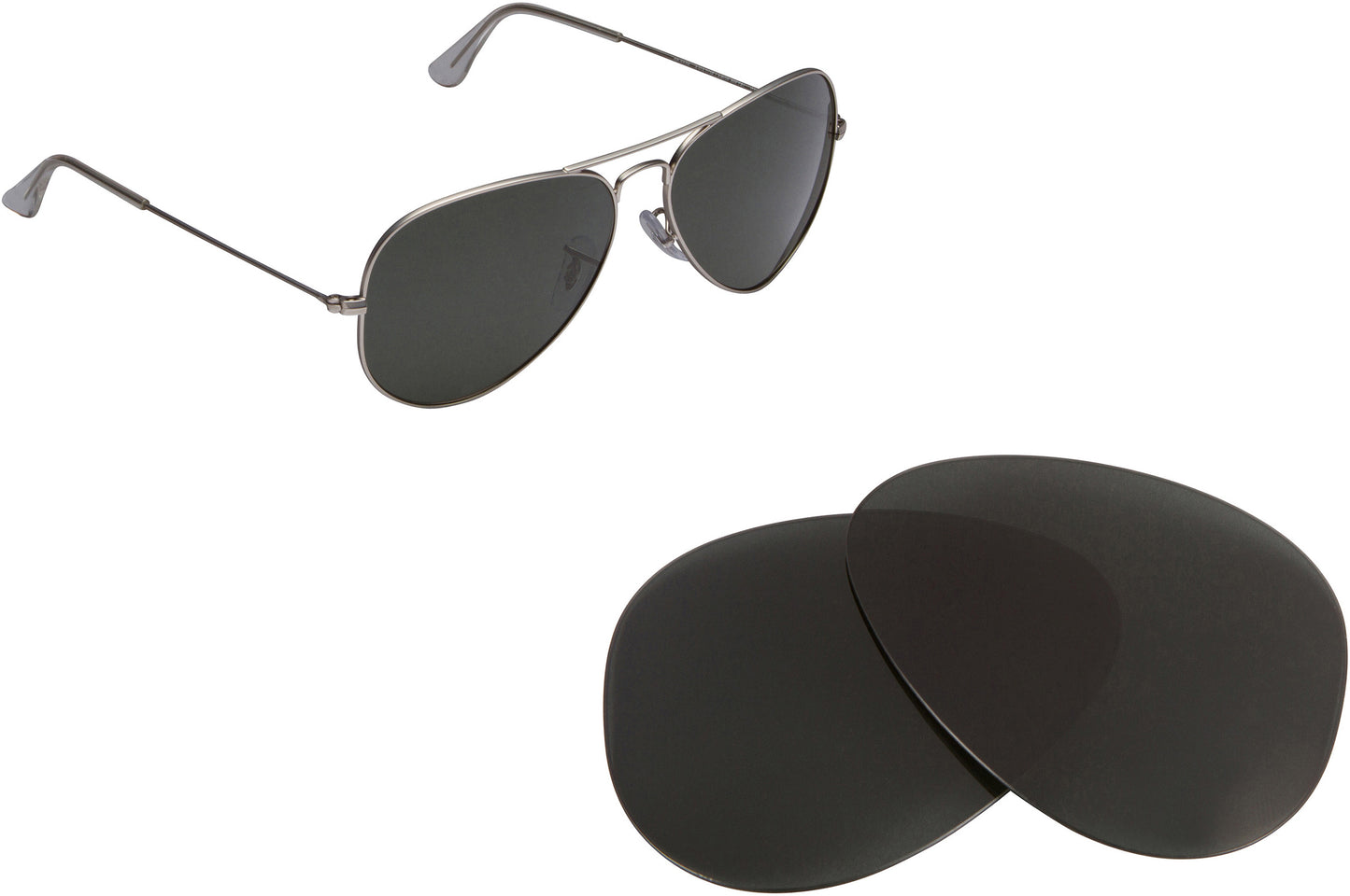 LenSwitch Replacement Lenses for RAY BAN Large Aviator 3025 58mm Shades Multiple