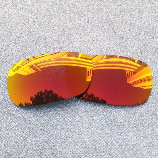 2 Sets Fire Red Polarized Replacement Lenses For-Oakley Crosshair 2.0 Sunglass