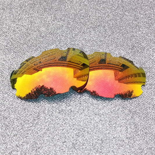2 Sets Fire Red Polarized Lenses For-Oakley Split Jacket Vented Sunglass OO9099