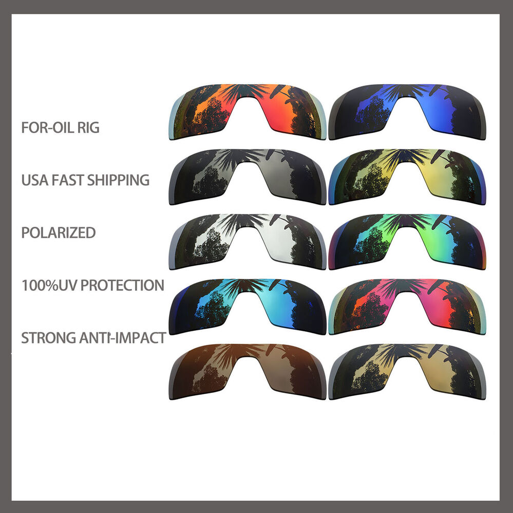 Replacement Polarized Lenses for-Oakley Oil Rig Sunglasses OO9101 Anti Scratch