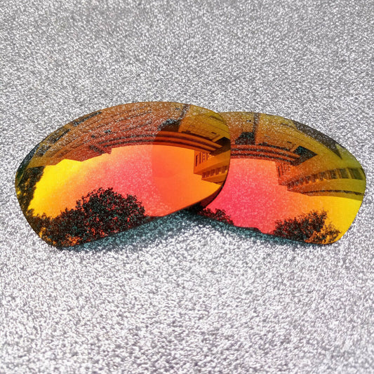 2 Sets Fire Red Polarized Lenses For-Oakley Straight Jacket 1999 Sunglass