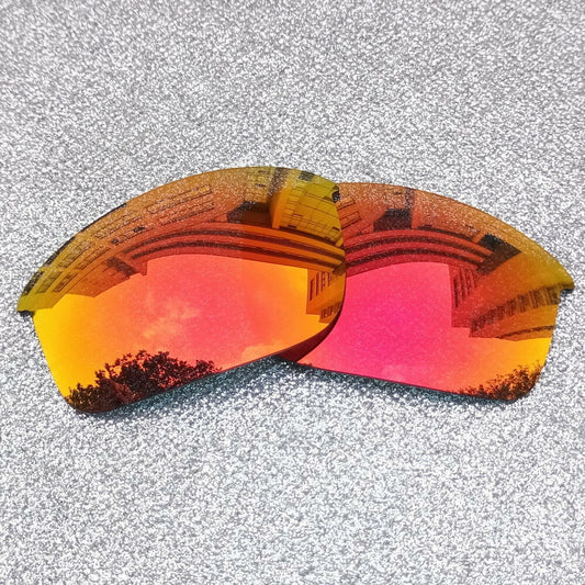 2 Sets Fire Red Polarized Lenses For-Oakley Half Jacket 2.0 XL Sunglass OO9154