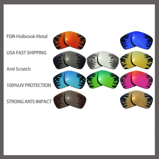 US Replacement Lenses for-Oakley Holbrook Metal OO4123 Sunglasses Anti Scratch