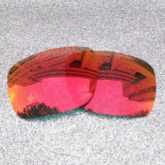 2 Sets Fire Red Polarized Replacement Lenses For-Oakley Big Taco Sunglass OO9173