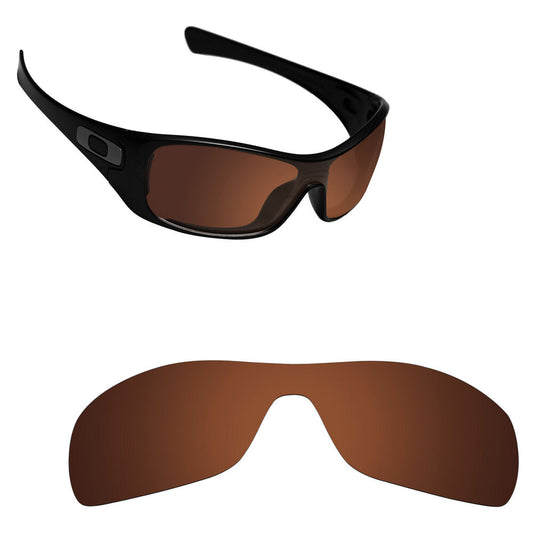 Hawkry Polycarbonate Replacement Lenses for-Oakley Antix Sunglass -Bronze Brown